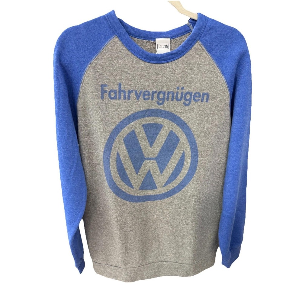 Volkswagen Vintage Licensed Fahrvergnugen & VW Emblem Sweatshirt Men L EUC Rare